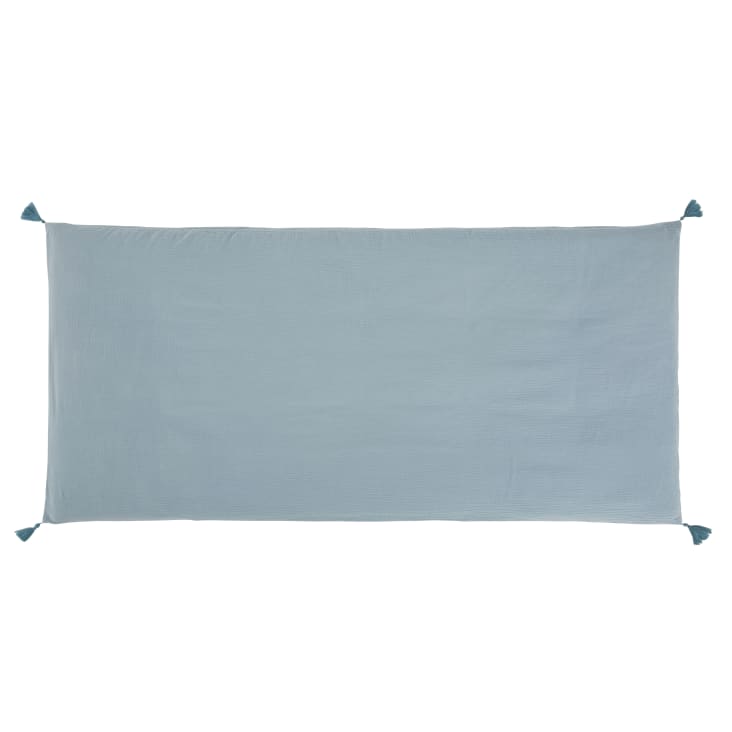 Maisons du Monde Funda para colchón de suelo en gasa de algodón orgánico verde agua 60 x 120 cm