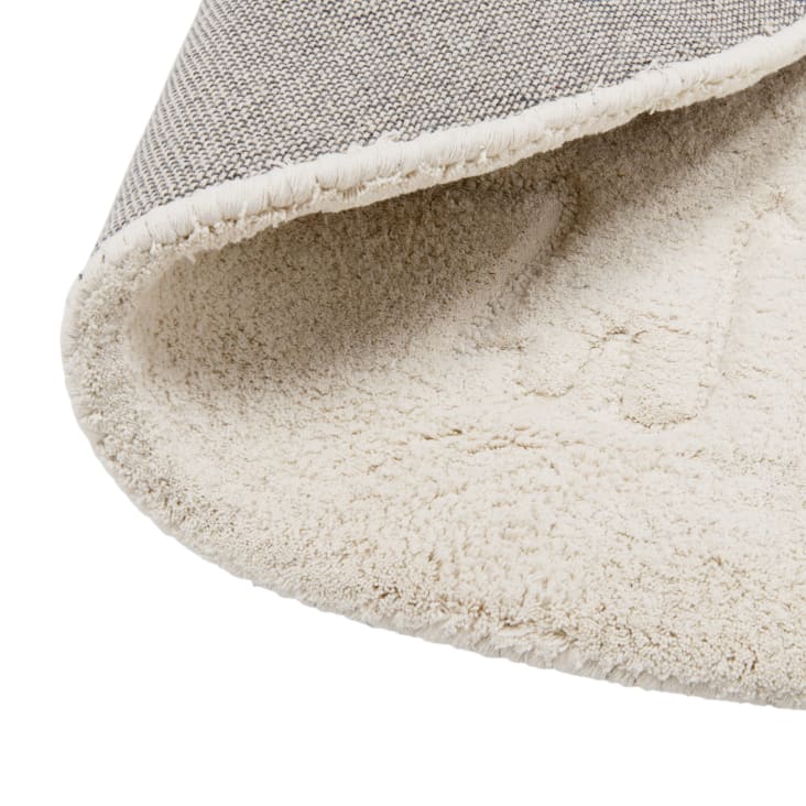 Maisons Du Monde Gabriel - Alfombra Infantil Redonda Blanca Con Dibujos De Pájaros Y Estrellas D120