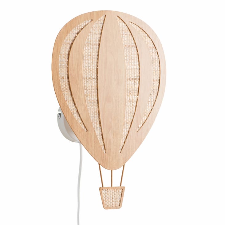 Maisons du Monde Gabriel - Aplique con forma globo de rafia y metal