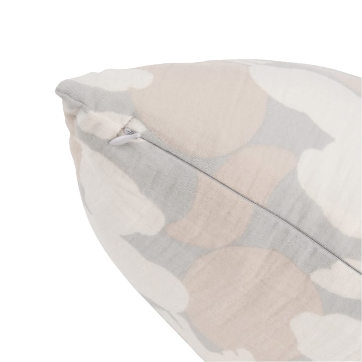 Maisons Du Monde Gabriel - Cojín De Algodón Orgánico Con Estampado De Pájaros Lunas Círculos Y Nubes Tricolor 40x60