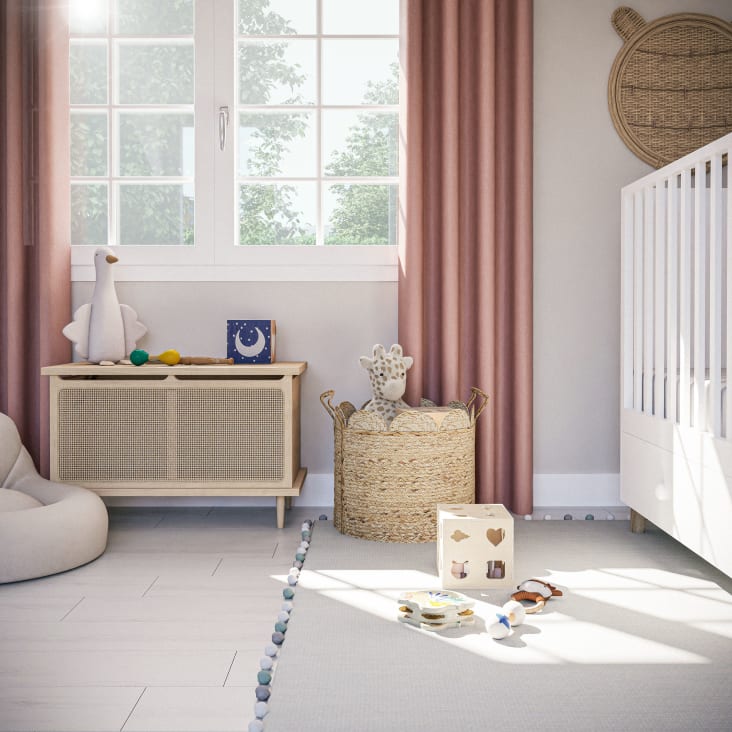 Maisons Du Monde Gabriel - Maracas De Bebé De Madera De Acacia Blanca Azul Y Beige