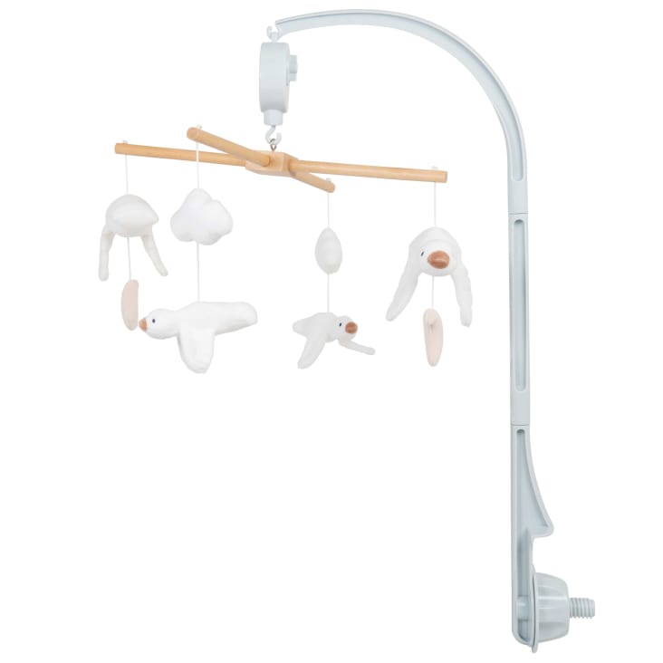 Maisons du Monde Gabriel - Móvil musical para bebé con pájaros y nubes blancas