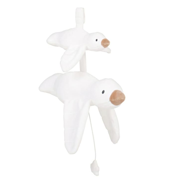 Maisons du Monde Gabriel - Pájaros de peluche con música blancos