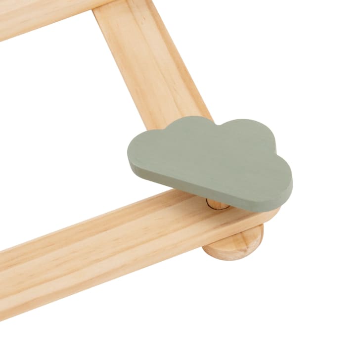 Maisons Du Monde Gabriel - Perchero Infantil De 7 Ganchos Con Forma De Luna Y Nubes De Madera De Caucho Multicolor