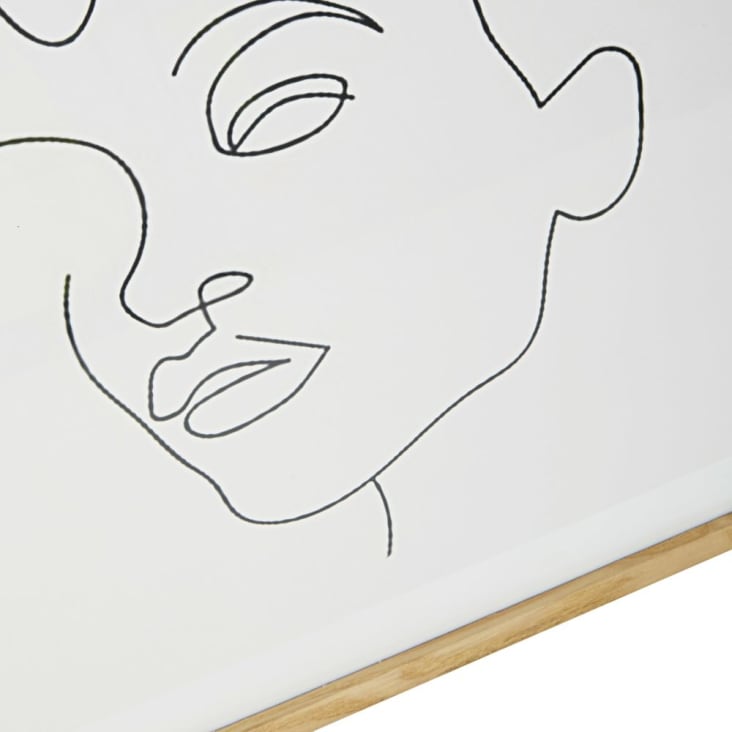 Maisons Du Monde GABRIELLA - Cuadro De Impresión Con Rostros Minimalistas 75x100