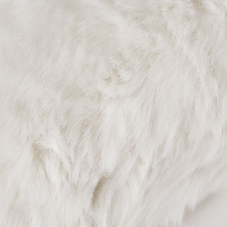 Maisons Du Monde GALSHAR - Cojín De Pelo Sintético Color Crudo 50 X 30