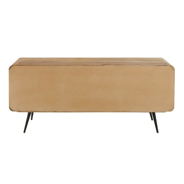 Maisons Du Monde Gatsby - Aparador Con 3 Puertas De Mango Macizo Y Metal Con Efecto Dorado