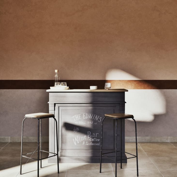 Maisons Du Monde Germain - Mueble Bar 4 Cajones Gris Carbón