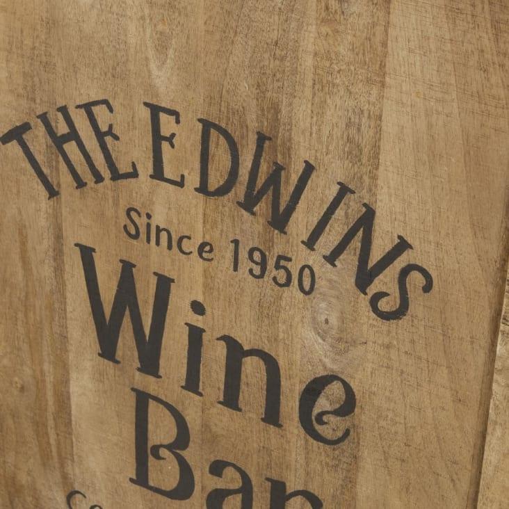 Maisons Du Monde Germain - Mueble Bar Con 1 Puerta De Mango Macizo Y Metal Negro