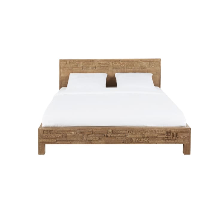 Maisons du Monde Ghada - Cama de 160 × 200 de mango macizo tallado a mano