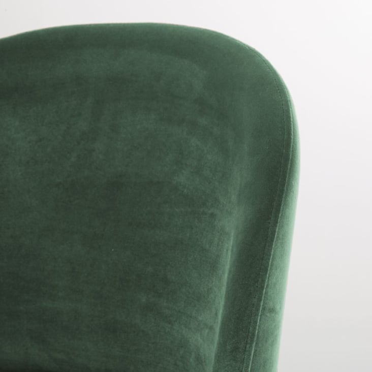 Maisons Du Monde Ginette - Silla De Terciopelo Verde Bosque Para Isla Central H65