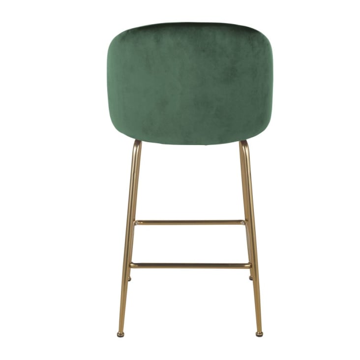 Maisons Du Monde Ginette - Silla De Terciopelo Verde Bosque Para Isla Central H65