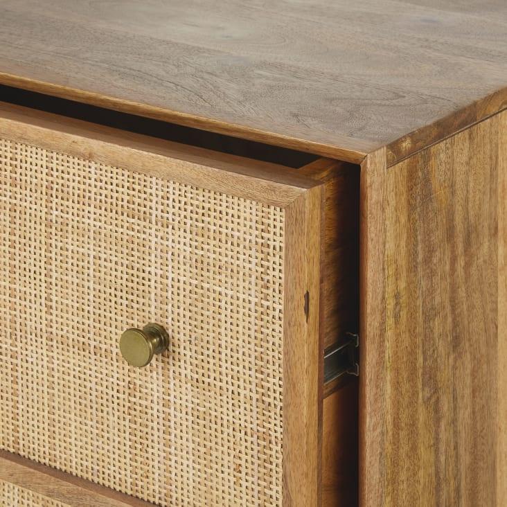 Maisons Du Monde Gisele - Cómoda Alta Vintage Con 3 Cajones De Madera De Mango Y Bambú