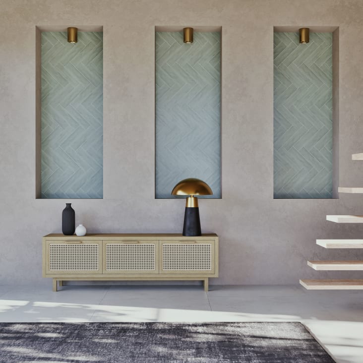 Maisons Du Monde GLAMM - Lámpara Vintage De Metal Reciclado Dorado Y Negro