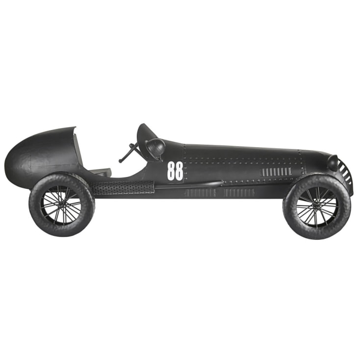 Maisons du Monde GLASGOW - Decoración de pared con coche de metal negro 119 x 35
