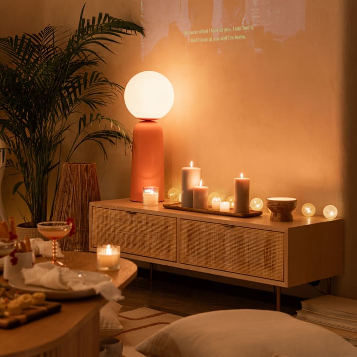 Maisons Du Monde Glitter - Guirnalda Luminosa De 10 LEDS Con Bolas Multicolores L.180