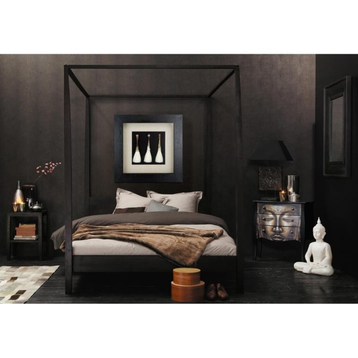 Maisons Du Monde Goa - Cama Con Dosel 160x200 De Acacia Maciza