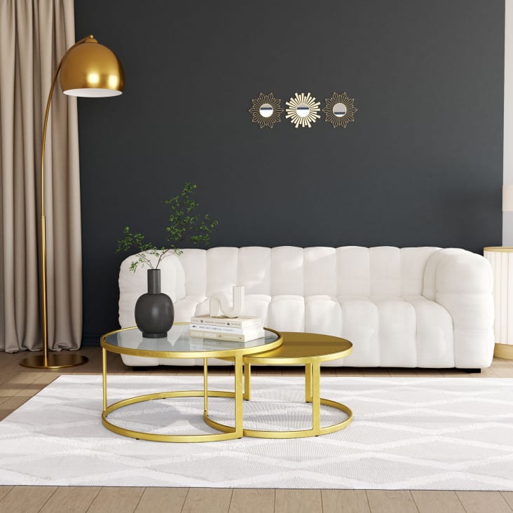 Maisons Du Monde Gold Sphere - Lámpara De Pie De Metal Dorado H. 206 Cm