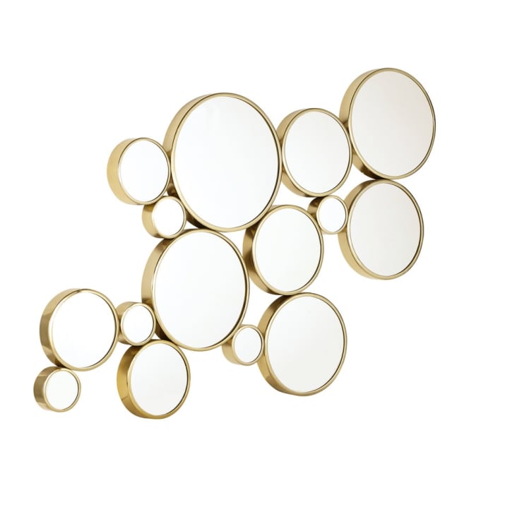 Maisons Du Monde Goldfinger - Espejo De Metal Dorado 141x83
