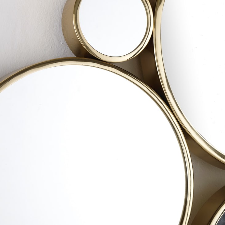Maisons Du Monde Goldfinger - Espejo De Metal Dorado 141x83