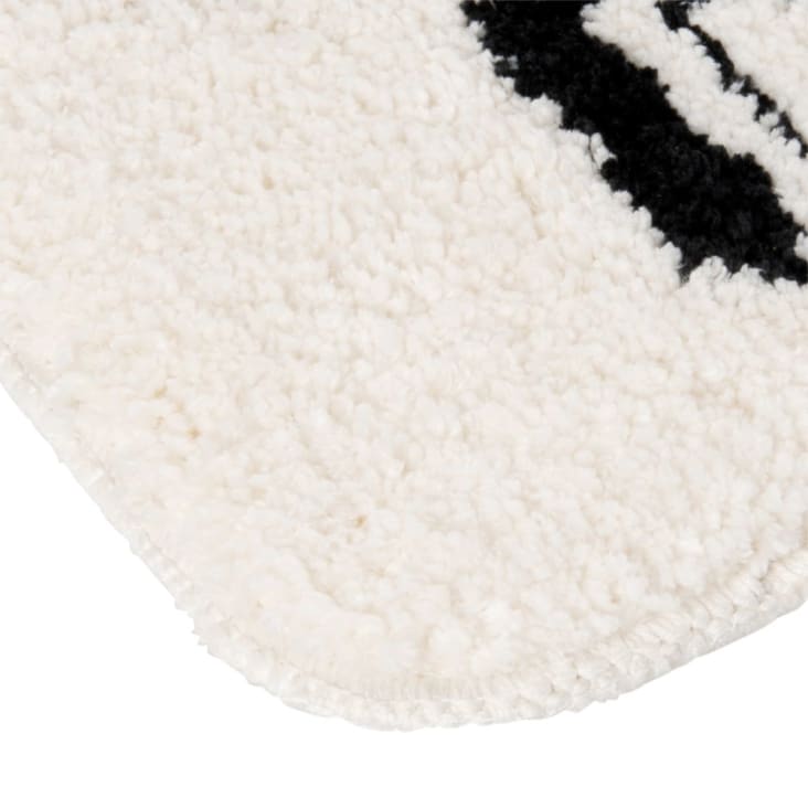 Maisons Du Monde GOOD DOG - Alfombra Blanca Y Negra 40x30 Cm