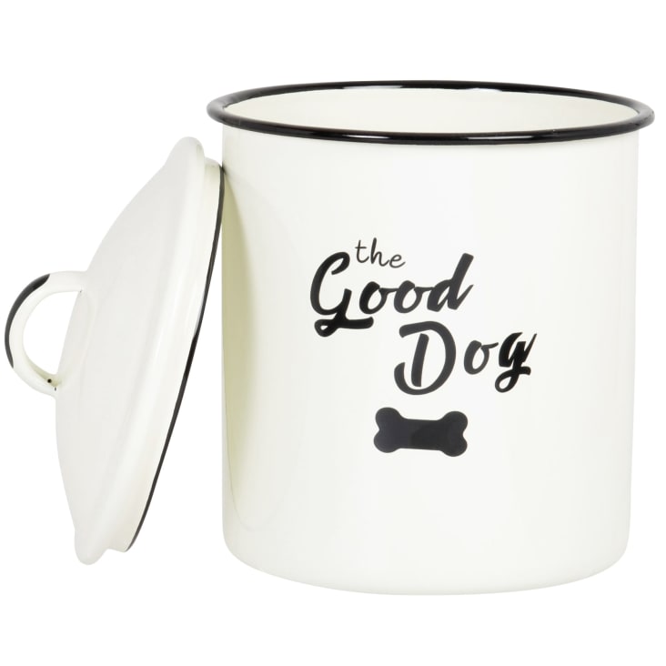 Maisons Du Monde GOOD DOG - Caja Esmaltada Color Crudo Y Negro