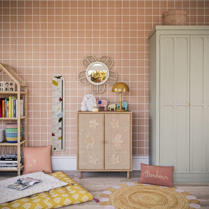 Maisons Du Monde Gracie - Mueble De Almacenamiento De 2 Puertas Con Rejilla Y Bordados