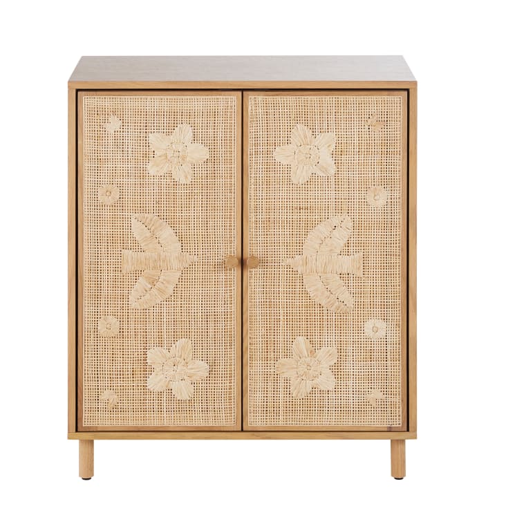 Maisons du Monde Gracie - Mueble de almacenamiento de 2 puertas con rejilla y bordados