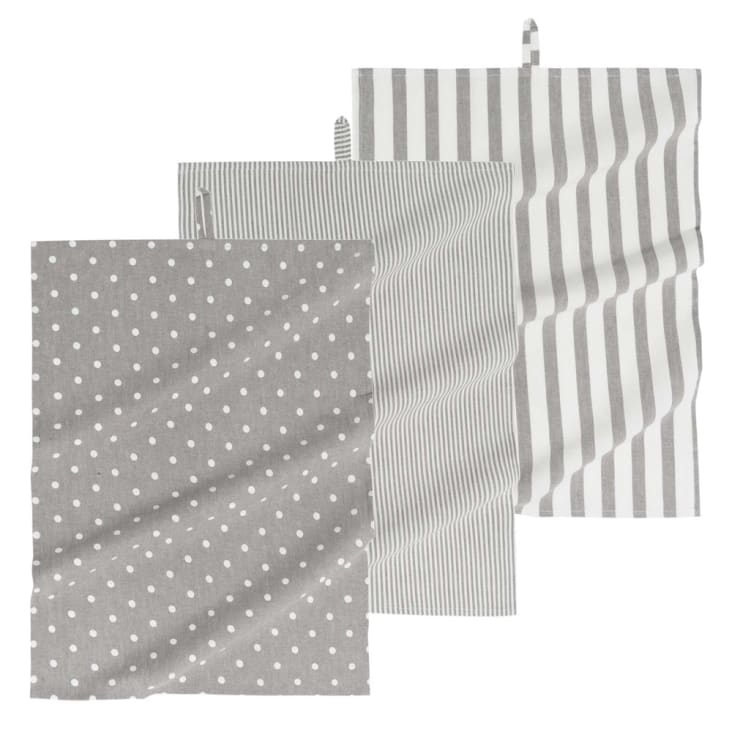 Maisons du Monde Grande Cuisine - Trapos de cocina grises 50x70cm (x3)