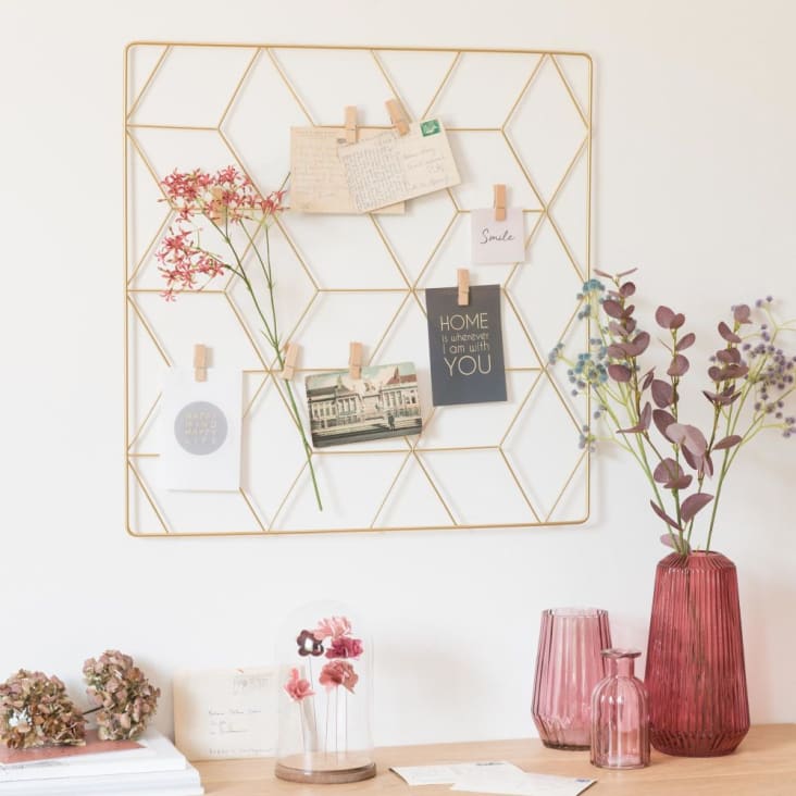 Maisons Du Monde GRAPHIC - Tablón De Metal Dorado 60x60