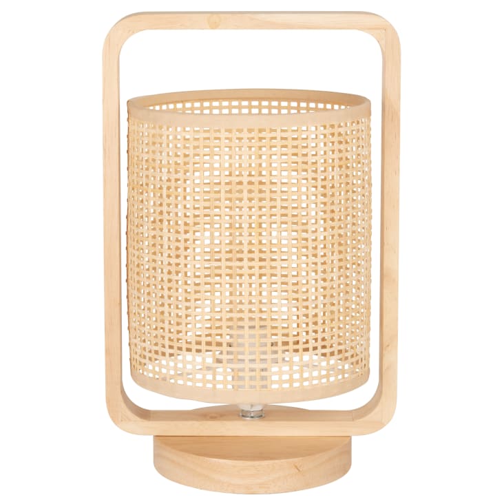Maisons du Monde Griffin - Lámpara de madera de caucho y bambú