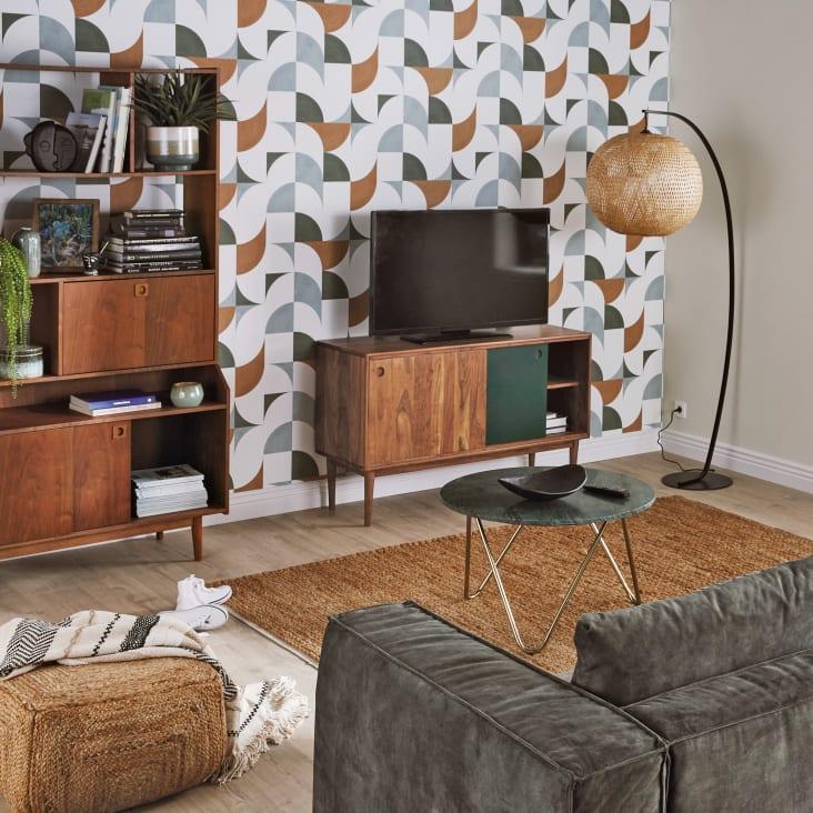 Maisons Du Monde Griffith - Biblioteca Asimétrica Vintage Con 2 Puertas En Marrón