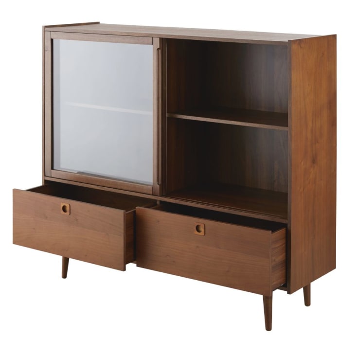 Maisons Du Monde Griffith - Vitrina Vintage De 2 Puertas Y 2 Cajones En Marrón