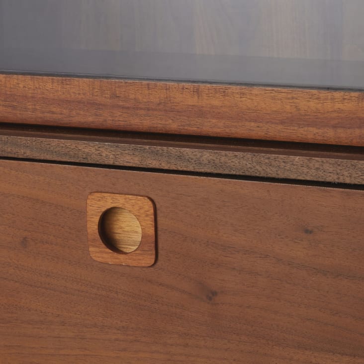 Maisons Du Monde Griffith - Vitrina Vintage De 2 Puertas Y 2 Cajones En Marrón