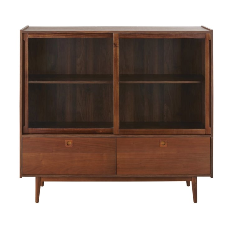 Maisons du Monde Griffith - Vitrina vintage de 2 puertas y 2 cajones en marrón