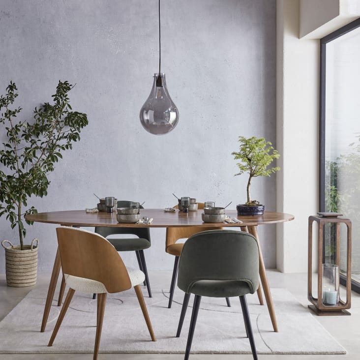 Maisons Du Monde GUADALUPE - Alfombra De Lana Tejida Con Motivos Modernos Color Crudo 160 X 230