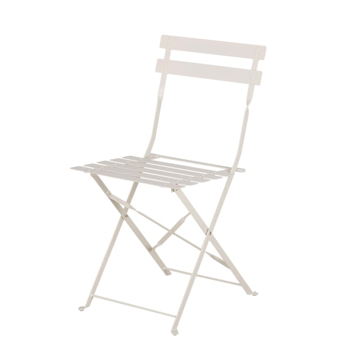 Maisons du Monde Guinguette - Set de 2illas de jardín plegables de metal color arcilla