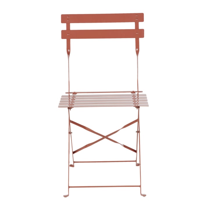 Maisons Du Monde Guinguette - Sillas De Jardín Plegables De Acero Terracota (x2)