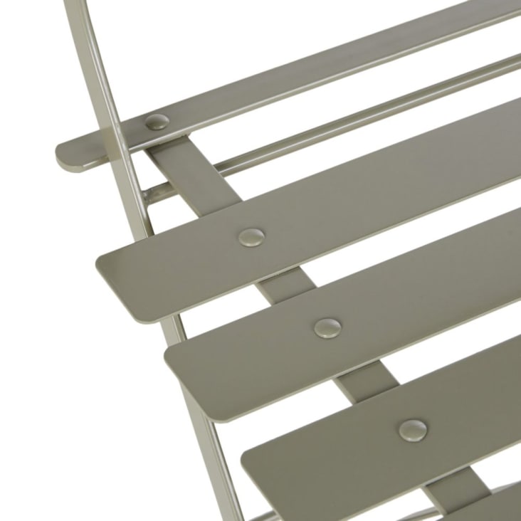 Maisons Du Monde Guinguette - Sillas De Jardín Plegables De Acero Verde Caqui (x2)