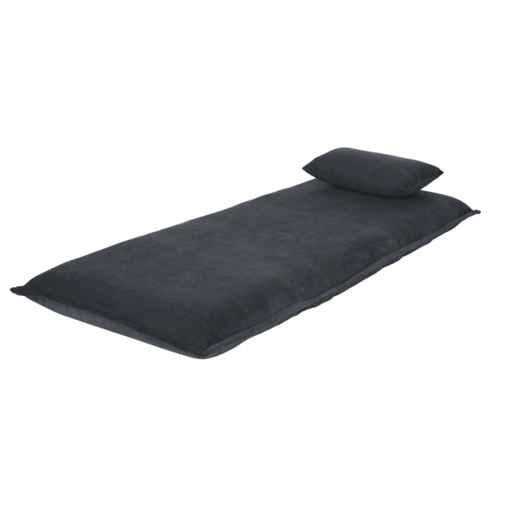 Maisons Du Monde Hallen - Sofá Clic-clac De 1 Plaza De Terciopelo Acanalado En Gris Antracita