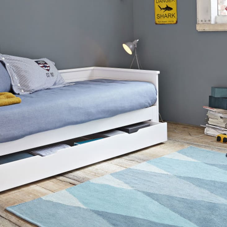 Maisons Du Monde Happy Camper - Cajón De Almacenaje Para Cama Extensible 90 X 190 En Blanco
