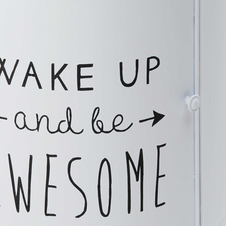 Maisons Du Monde Harlem - Mesita De Noche Con 1 Puerta De Metal Blanco