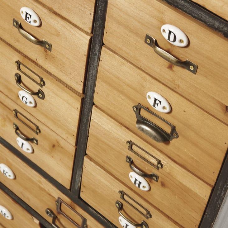 Maisons Du Monde HAROLD - Mueble Organizativo De 12 Cajones Con Ruedas