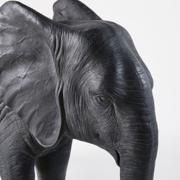 Maisons Du Monde HATHI - Figura De Elefante Negro Mate Alt.72