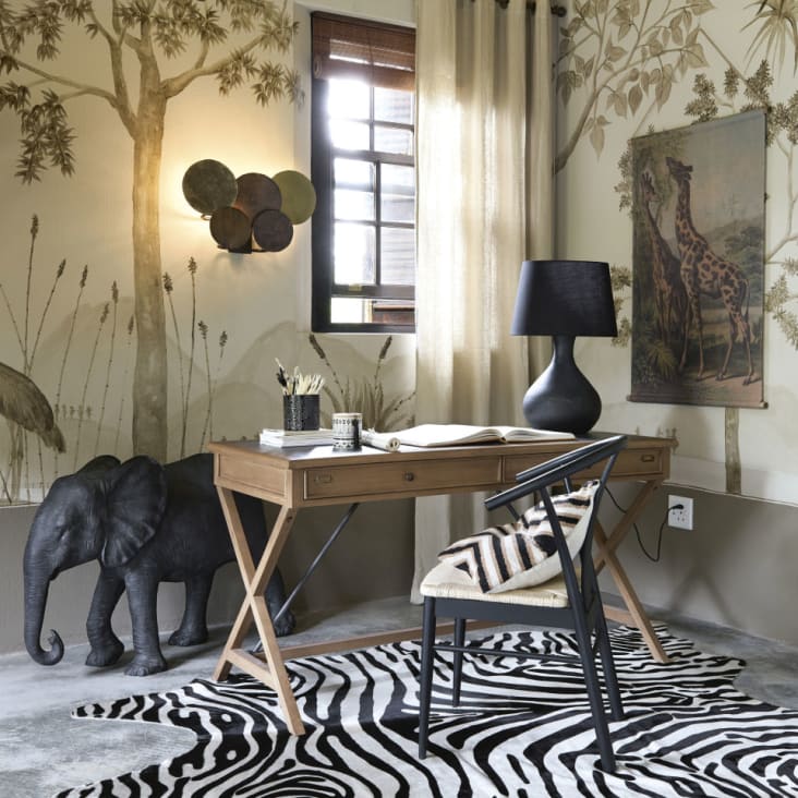 Maisons Du Monde HATHI - Figura De Elefante Negro Mate Alt.72