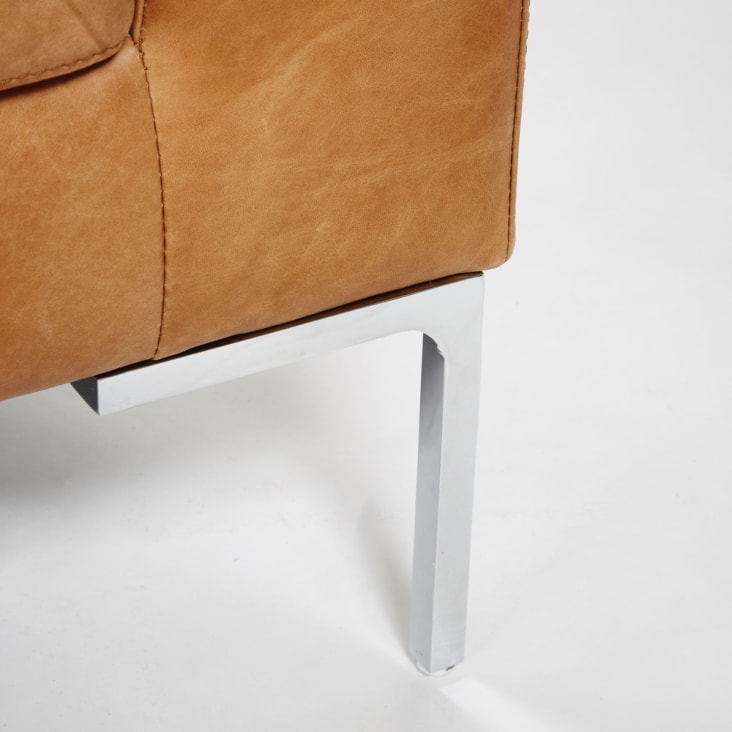 Maisons Du Monde Hayden - Sofá De 3 Plazas De Piel Camel