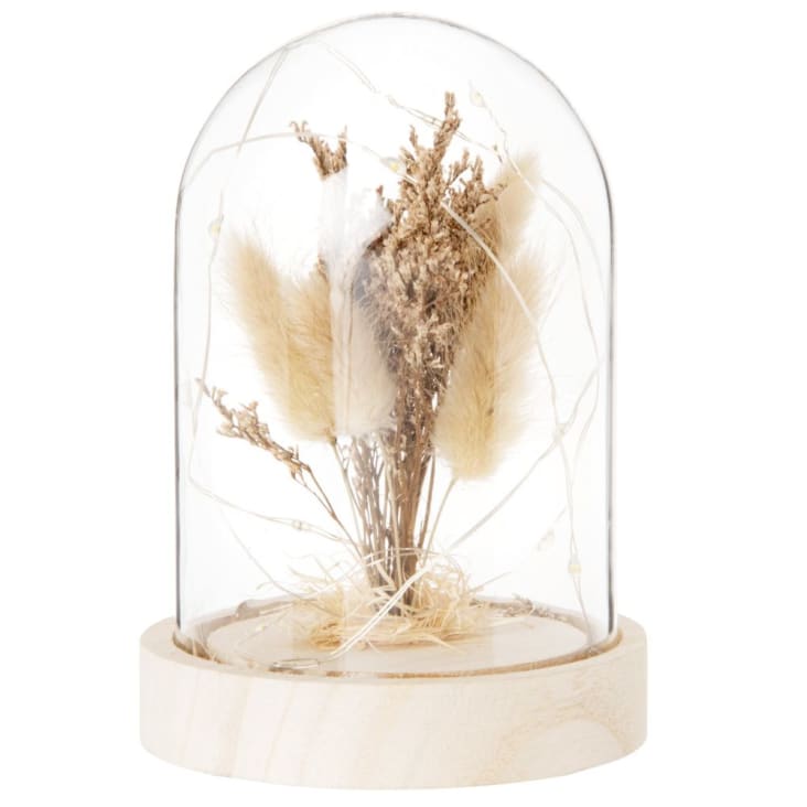 Maisons du Monde Heidi - Decoración luminosa de madera de paulonia y vidrio