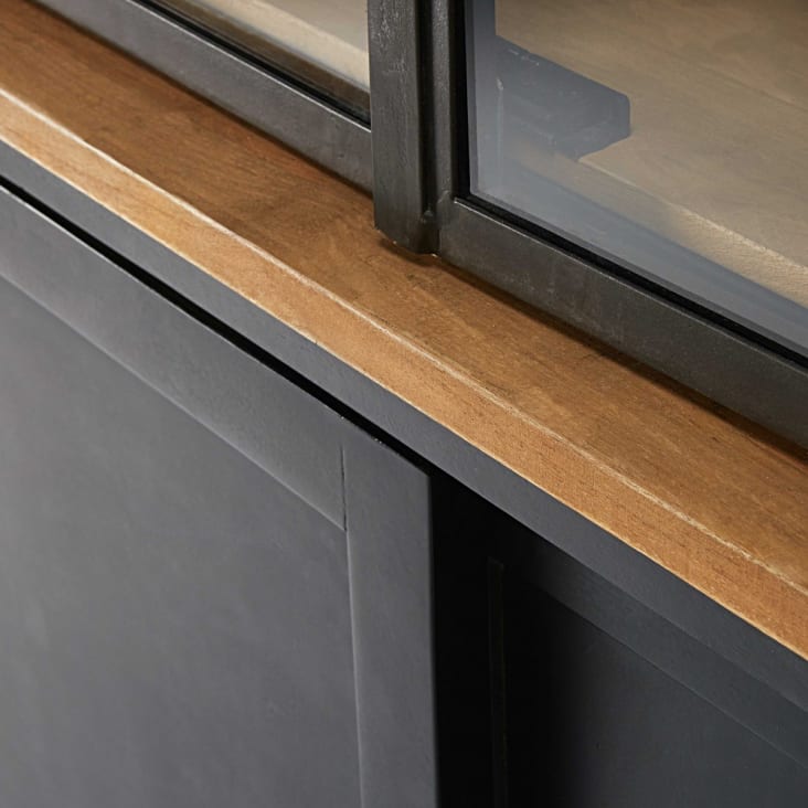 Maisons Du Monde Henrik - Aparador Con 4 Puertas De Mango Y Acacia Negro