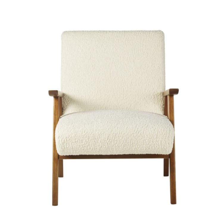 Maisons Du Monde Hermann - Sillón De Rizo Blanco Y Fresno Macizo