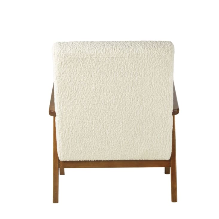 Maisons Du Monde Hermann - Sillón De Rizo Blanco Y Fresno Macizo